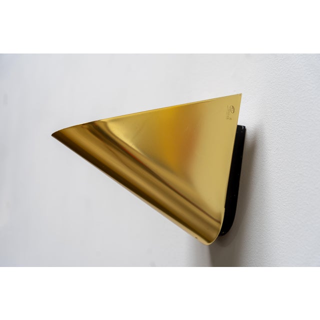 Gold Brass Wall Sconces by Jean Perzel for Atelier Perzel, France, 1960s, Set of 2 For Sale - Image 8 of 12