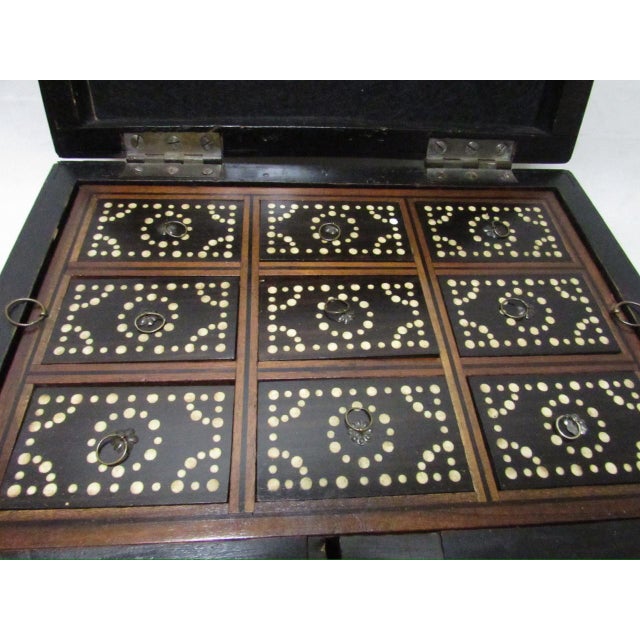 Large Antique Anglo Indian Fitted Quill Box For Sale - Image 15 of 15