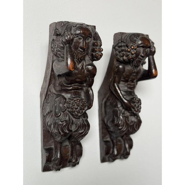 Hand-Carved Satyrs, 18th Century, Set of 2 For Sale - Image 12 of 12