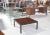 Mid 20th Century Vintage Mid Century Ebonised Frame Walnut Top Square Coffee Occasional Table For Sale - Image 5 of 6