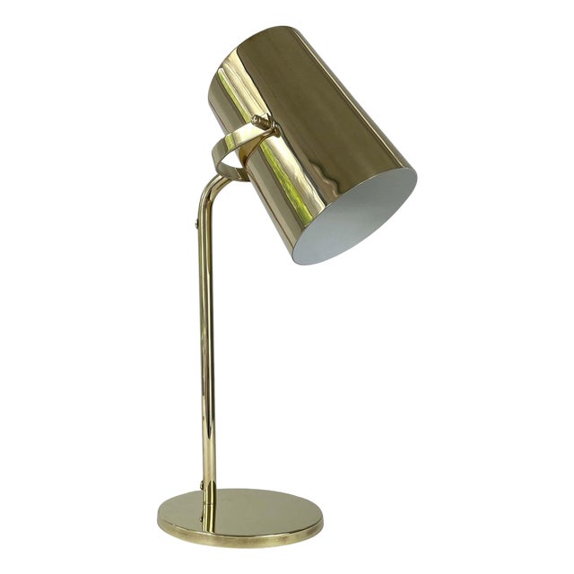 Finnish Adjustable Brass Table Lamp, 1940s For Sale