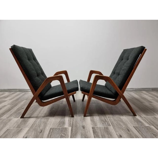 Set of Lounge Chairs by Jan Vanek, in Restored conditions. Designed 1920 to 1949