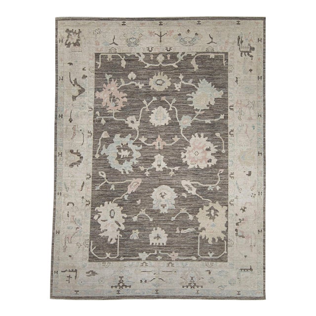 Oushak Rug 9'2" x 12'2" For Sale