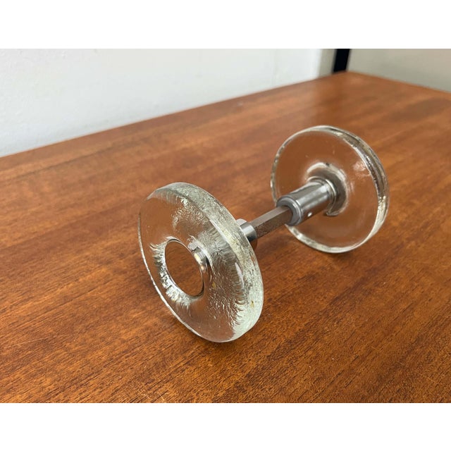 Mid-Century Modern Space Age Glass and Metal Door Handle, Germany, 1960s For Sale - Image 16 of 18