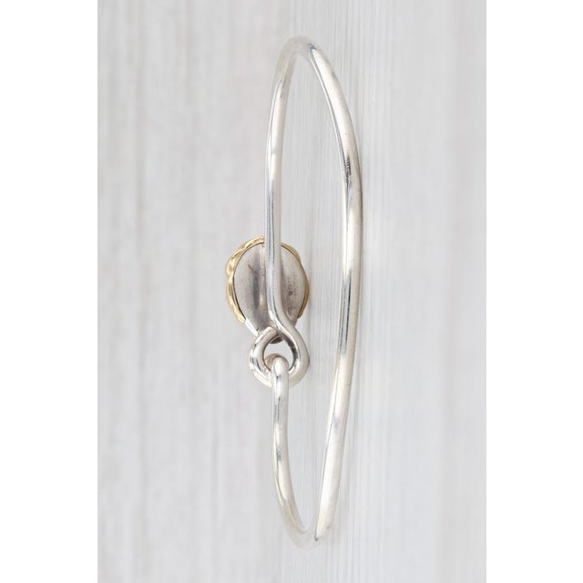 Tiffany Scarab Bangle Bracelet W/ Pouch Box Sterling Silver 18k Gold 7" For Sale In Greensboro - Image 6 of 7