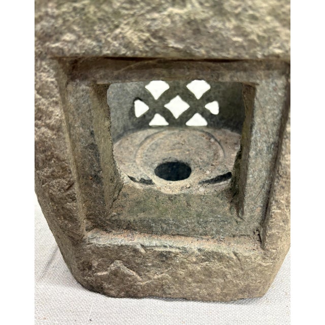 Stone Mid-Century Granite Hand-Carved Kasugo Style Garden Ornament For Sale - Image 7 of 14