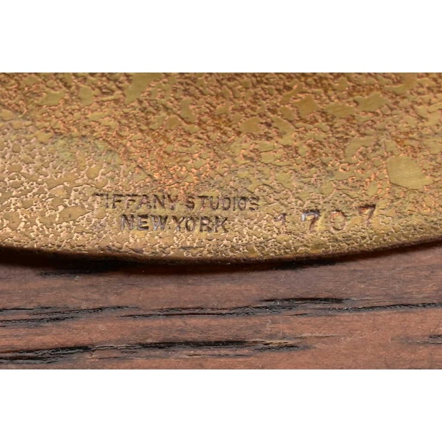 Tiffany Studios New York Bronze Doré Shallow Bowl or Plate With Decorative Border For Sale In South Bend - Image 6 of 8