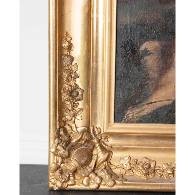 Oil on canvas – Pointing Dog in a Landscape – French School, 19th century. For Sale - Image 12 of 13