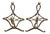 Brass French Wrought Andirons - A Pair For Sale