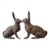 1930s Large Cast Iron Bunny, A Pair For Sale