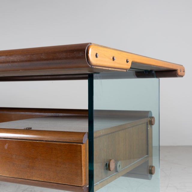 Large Desk in Brass and Cut Crystal by Fabio Lenci, 1960s For Sale - Image 11 of 16