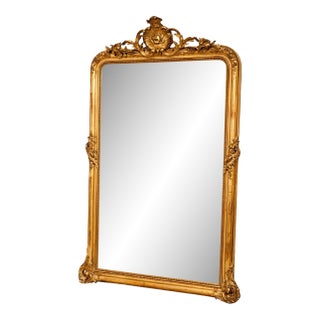 19th Century French Gilt Mirror, Circa 1840 – 72” H For Sale
