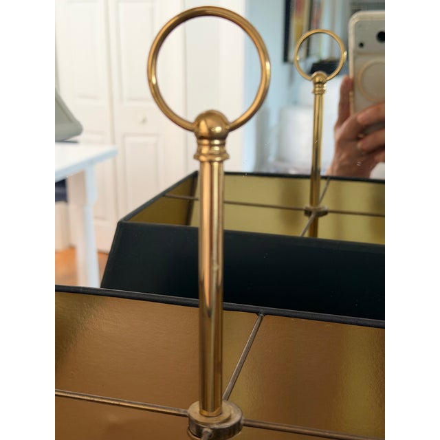 Metal French Brass Tole Bouillotte Candlestick Lamp For Sale - Image 7 of 11