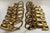 Metal Vintage Ornate Brass Reclining Jaguar Dinner Napkin Holders ~ Set of 12 For Sale - Image 7 of 8
