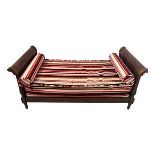 19th Century Louis XVI Mahogany Bench For Sale