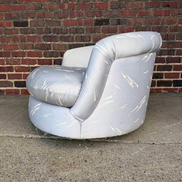 Milo Baughman for Thayer Coggin Milo Baughman? Swivel Lounge Chair Chaise For Sale - Image 4 of 10