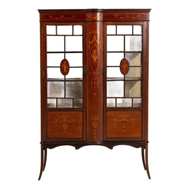 Edwardian Vitrine With Marquetry United Kingdom 19th Century For Sale