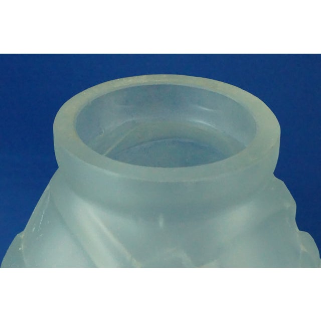 20th Century Art Nouveau Glass Vase Decorated with Bas-Relief from Muller Frères, Lunéville, France, 1900s For Sale - Image 13 of 18