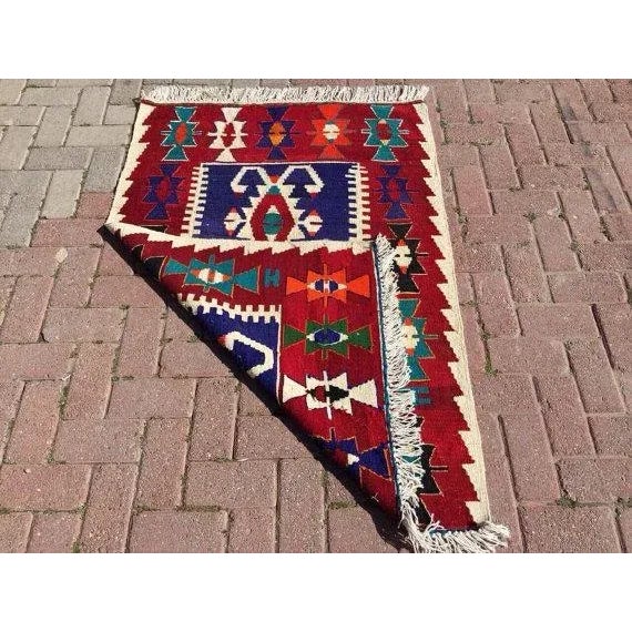 1960s 1960s Vintage Turkish Handknotted Small Rug - 38"x54" For Sale - Image 5 of 5