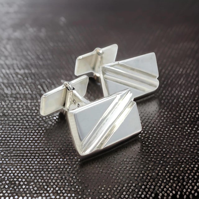 Authentic Georg Jensen Estate Sterling Silver Cufflinks 17.20 Grams GJ41 These Georg Jensen sterling silver cufflinks are...
