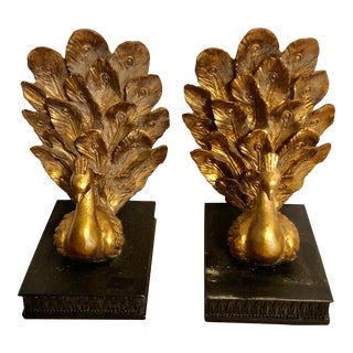 Vintage Gold Gilt Peacocks - a Pair For Sale