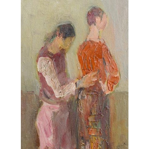 Alberto Chiancone, The Dressmaker's Workshop, 1960s, Oil Painting on Canvas, Framed For Sale - Image 8 of 15
