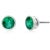 14 Karat White Gold Bezel-Set Pair Round Emerald 0.70 Carat Screw Back Earrings - 2 Pieces For Sale - Image 4 of 8