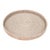 Artifacts Rattan Round Serving/Ottoman Tray with Glass Insert in White Wash -16" For Sale