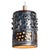 Danish Cylinder Brown Blue Ceramic Pendant Light, 1970 For Sale - Image 15 of 15