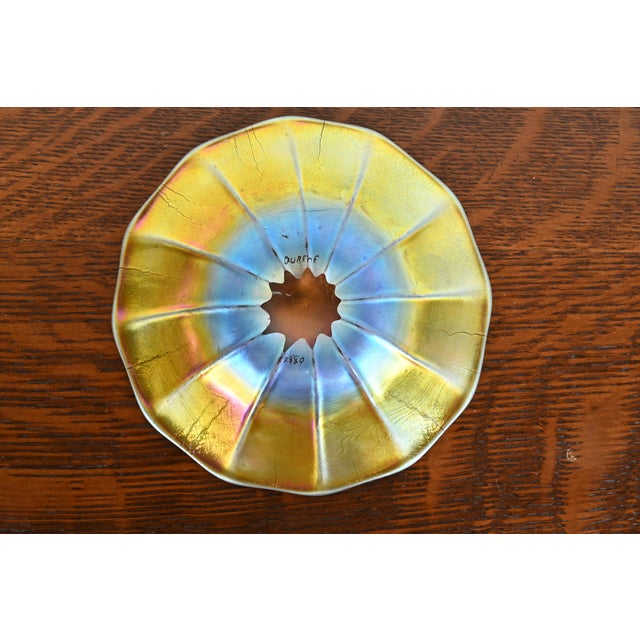 Early 20th Century Steuben Aurene Iridescent Art Glass Plate or Catchall Dish For Sale - Image 5 of 8