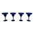 Mid Century Modern Cobalt Blue Margarita Glasses- Set of 4 For Sale