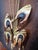 Vintage Brutalist Brass Cattail Wall Sculpture on Shield Plaque, 1970s Hollywood Regency For Sale - Image 4 of 8