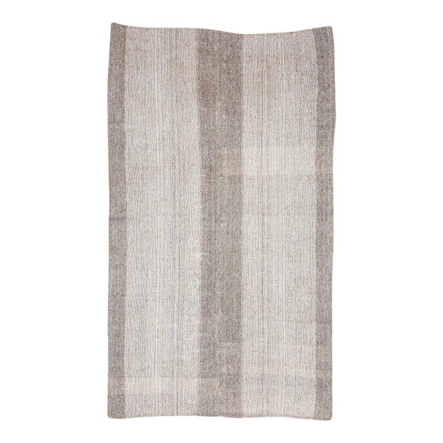 Vintage Gray Modern Turkish Kilim Rug For Sale