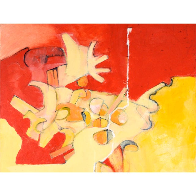 Abstract When Red Meets Yellow - Original Abstract in the Style of Diebenkorn and Rothko by Donald Roberts For Sale - Image 3 of 10