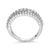Early 21st Century .925 Sterling Silver 1.0 cttw Lab Grown Diamond 3 Row Band Ring (F-G Color, VS1-VS2 Clarity) - Ring Size 7 For Sale - Image 5 of 7