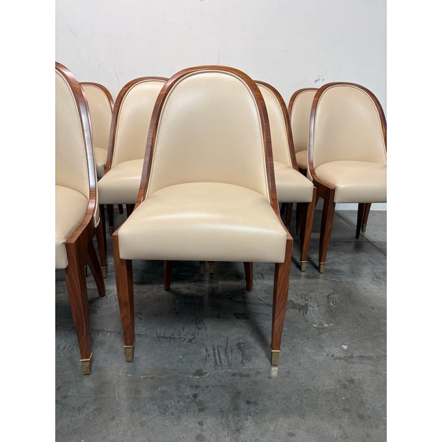 Cygal Art Deco Dining Chairs Set of 12 Attributed to Cygal For Sale - Image 4 of 12