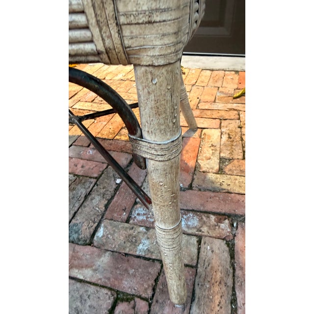 Ferguson Copeland “Brighton” Faux Bamboo Rattan Armchairs, Set of 4 For Sale - Image 11 of 15