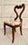 Vintage Italian Biedermeier Style Walnut Side Chair With Sculptural Heart Back For Sale - Image 12 of 14