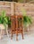 Vintage Coastal Bamboo Hexagonal Pedestal Plant Stand/Side Table For Sale - Image 11 of 12