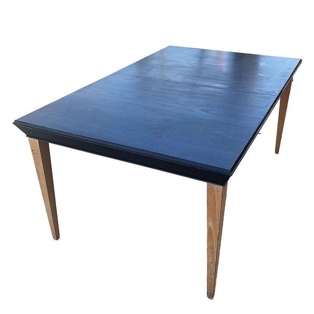 1950s Maple Dining Table W/ Black Top by Douglas Snelling For Sale - Image 4 of 5