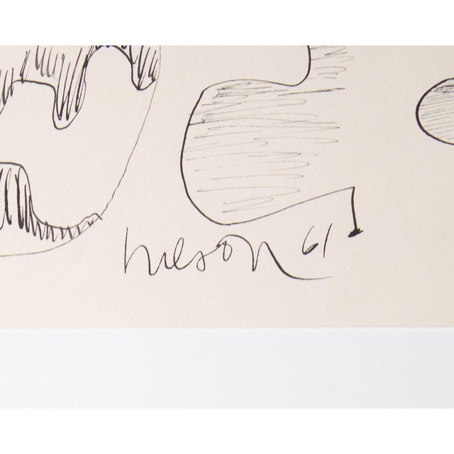 Drawing/Sketching Materials 1961 Abstract Ink Drawing by Harry Hilson For Sale - Image 7 of 9