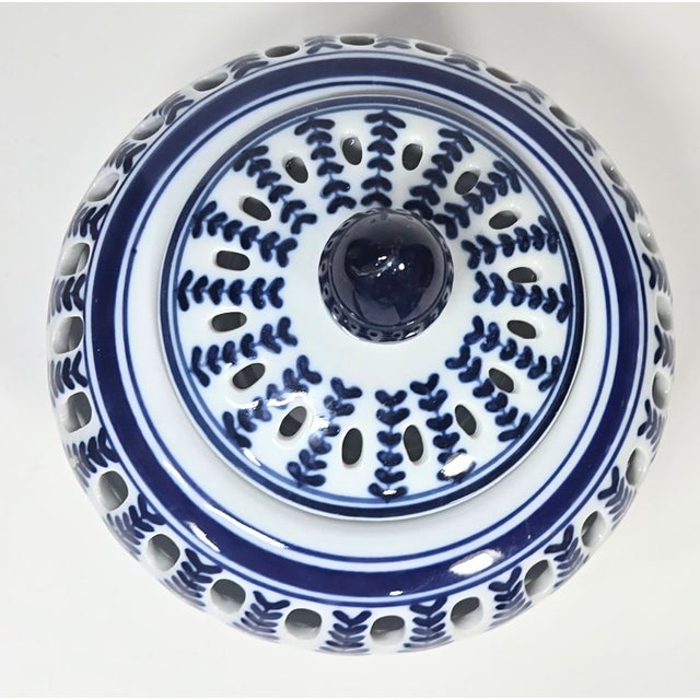 Vintage Blue Delft Candle Holder For Sale - Image 9 of 12
