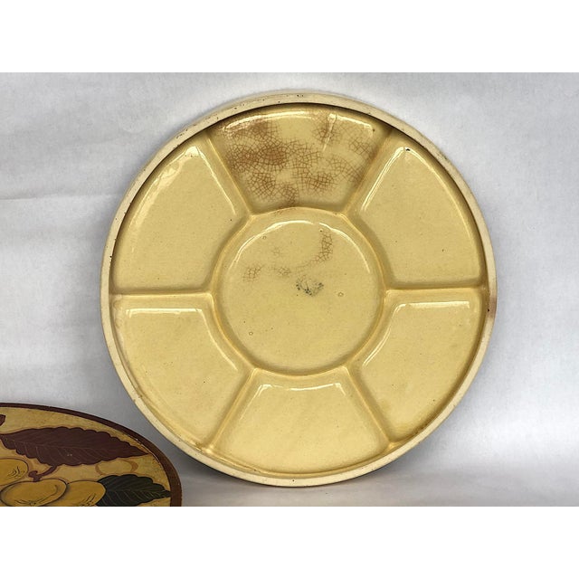 Antique Hand Painted Japanese Ceramic Serving Tray in Decorative Lacquer Box For Sale - Image 4 of 13