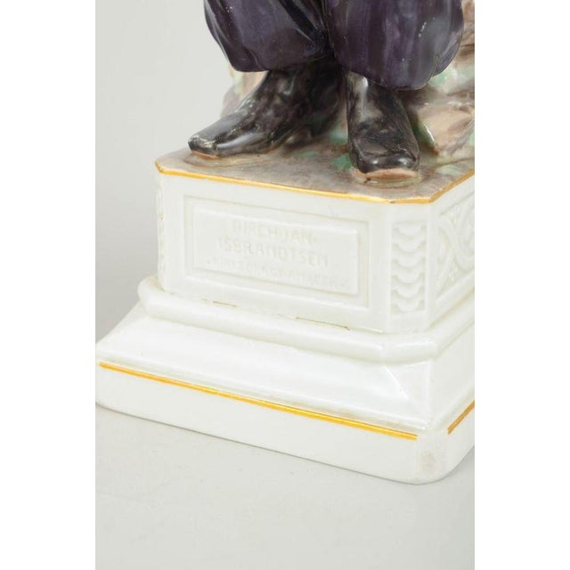Porcelain Figurine of Man in Traditional Regional Costume from Royal Copenhagen For Sale - Image 4 of 8