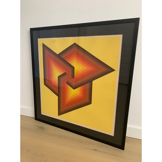 Printmaking Materials 1980s Original Hard Edge Abstract Lithograph Artist Signed and Numbered For Sale - Image 7 of 7