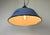 Industrial Blue Enamel and Cast Iron Pendant Light, 1960s For Sale - Image 11 of 16