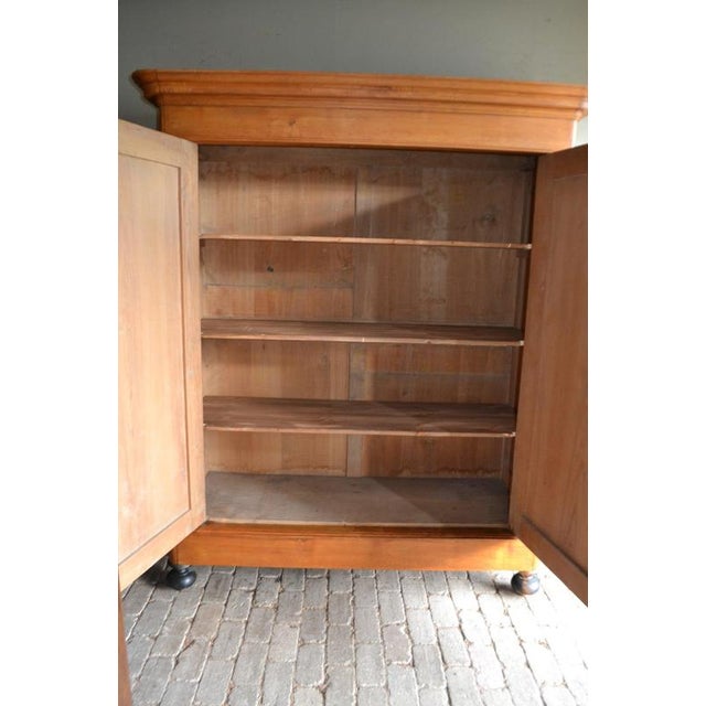 Description: 19th-century Dutch cherry wood cabinet. Height: 204 cm. Width: 171 cm. Depth: 62 cm. Entirely removable....