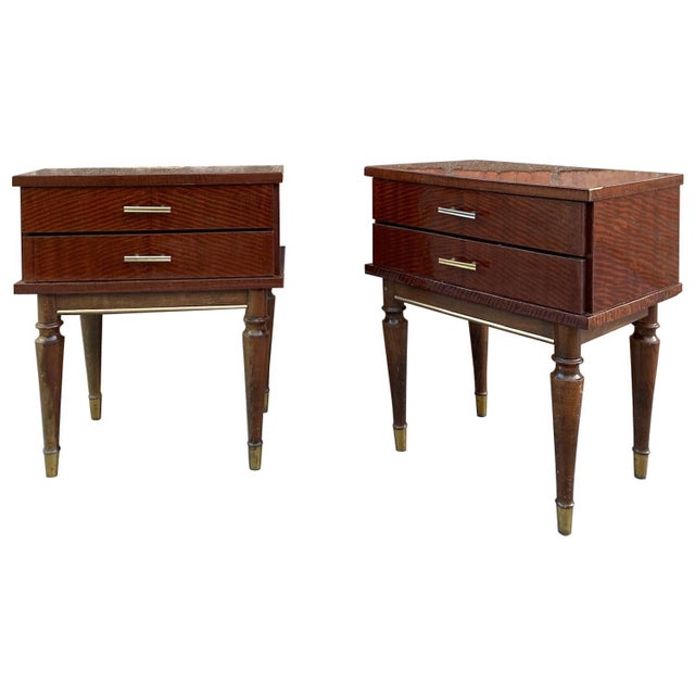 Vintage Wood Nightstands, 1970s, Set of 2 For Sale - Image 15 of 18
