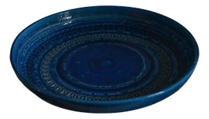 Rimini Blue Ceramic Plate by Aldo Londi, 1970s