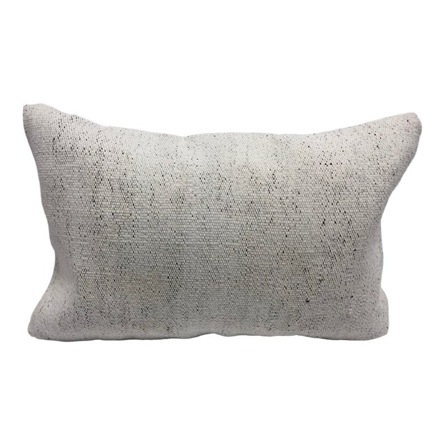 Turkish Antique White Organic Decorative Kilim Pillow Chairish